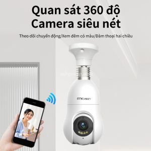 Camera IP Wifi FNKvision Yoosee SEA-U11 5MP FHD Xài Đui Bóng Đèn Xoay 360 Độ