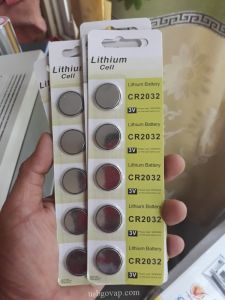 Pin Lithium CR2032 Cell 3V - Vĩ 5 Viên