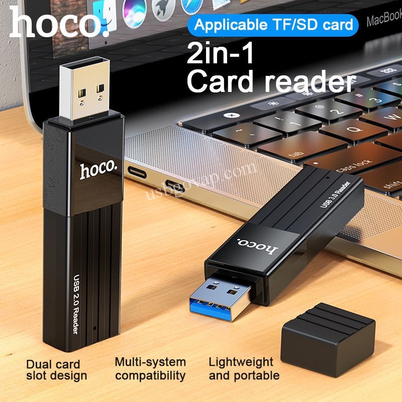 Đầu đọc thẻ nhớ 2.0 / 3.0 Hoco HB20 - Đọc thẻ MicroSD/SD