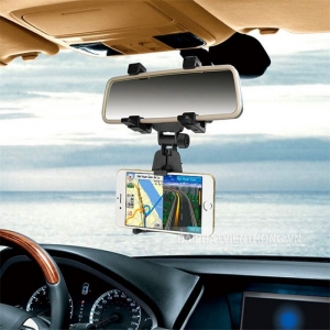 Kẹp điện thoại trên kính chiếu hậu xe hơi