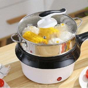 Ca Nấu Mì Lẩu Đa Năng Có Lồng Hấp 18cm