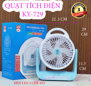 Quạt Sạc Đa năng Siêu 3 Chế Độ KY - 729