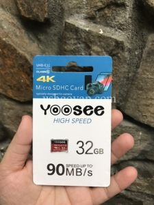 Thẻ Nhớ MicroSD Yoosee Class 10 Full Box 4K Tốc Độ 90MB/S 32GB