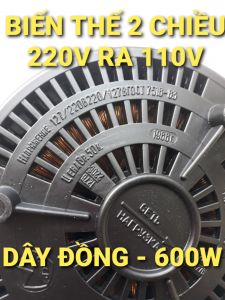 Biến Thế 2 Chiều 6A 220V Ra 110V - 110V Ra 220V - 600W Dây Đồng