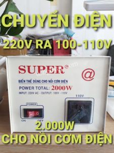 Biến Thế Chuyển Điện 220V Ra 110V - 100V - Cho Nồi Cơm Điện 2.000W