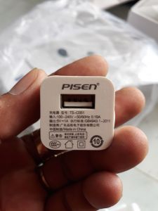 Cóc Sạc Pisen Chuẩn 5V - 1A  - Chính hãng