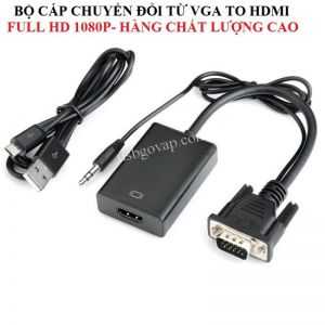 Cáp Chuyển Đổi VGA Ra HDMI Có Audio - VGA TO HDMI