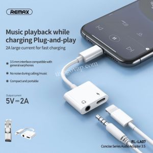 Cáp Chuyển iPhone Lightning Ra 3.5 Và Lightning Remax LA07