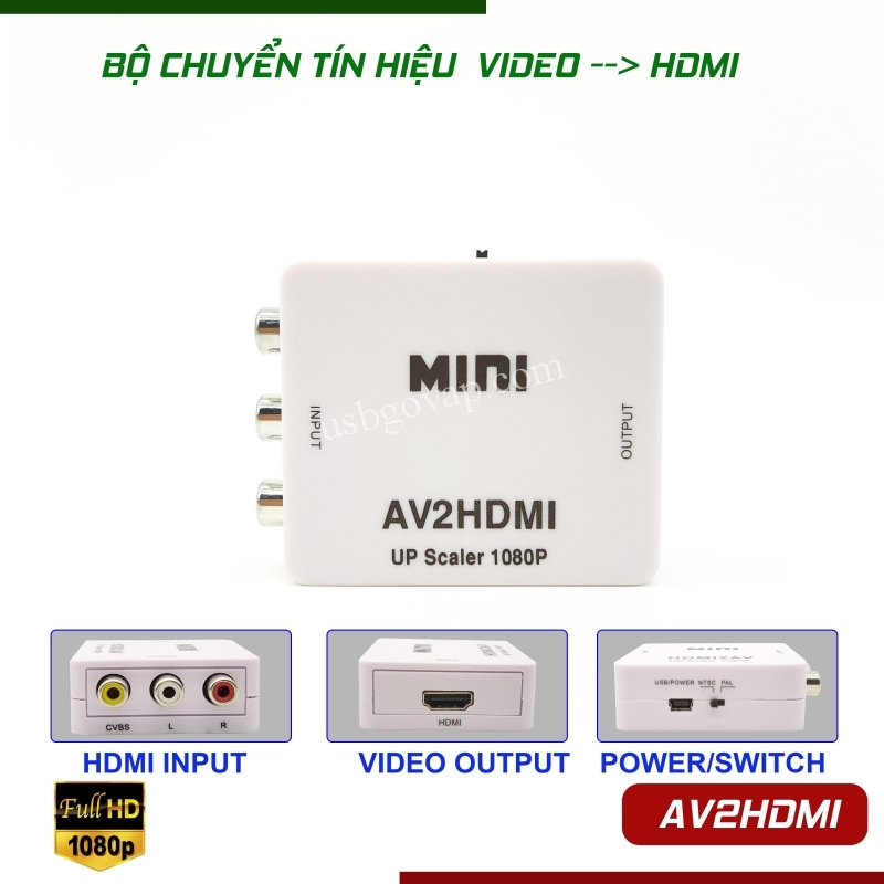 Bộ Chuyển AV Ra HDMI Full HD 1080P - AV TO HDMI