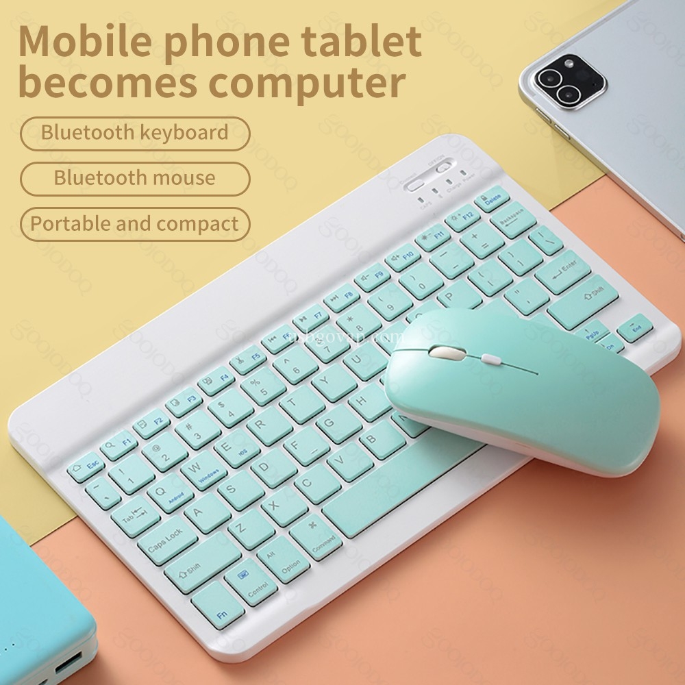 Combo Bàn Phím Và Chuột Bluetooth Mini KIT Dùng Cho Điện Thoại iPad, Máy Tính Bảng