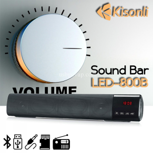 Loa Bluetooth Kisonli LED-800B Đọc Usb, Thẻ Nhớ, Đồng Hồ, FM