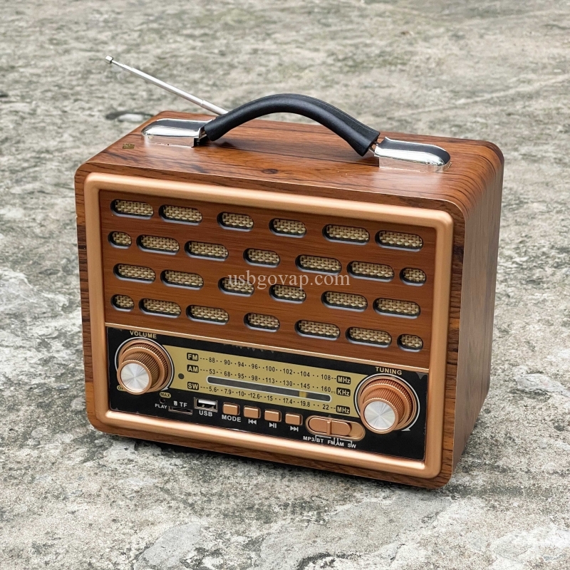 Đài Radio Phong Cách Cổ Điển R-2088BT - Nghe Radio Nhạc Qua Thẻ Nhớ, Usb,  Có Bluetooth