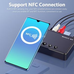Bộ Thu Bluetooth Âm Thanh Không Dây M10 BT5.0 - Khoảng Cánh 15M, Hỗ Trợ Kết Nối NFC, Kèm Remote