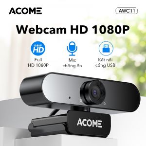 Webcam Máy Tính Laptop ACOME AWC11 Có Mic FULLHD 1080P Học Online Video Call