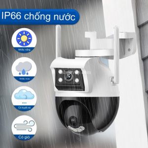 Camera IP Wifi Yoosee Ống Kính Kép 4K Xem 2 Màn Hình Cùng Lúc Ngoài Trời Chống Nước IP66