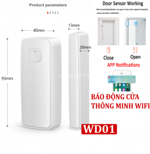 Cảm Biến Chống Trộm Mở Cửa Wifi Báo Động Thông Minh WD01