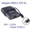 adapter-sac-dell-oval-20v-3-25a-65w-dau-type-c-kem-day-nguon - ảnh nhỏ  1