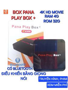Đầu Tivi Box Android Pana Play Box+ Ram 4GB Rom 32GB Có Bluetooth, Hỗ Trợ Điều Khiển Bằng Giọng Nói