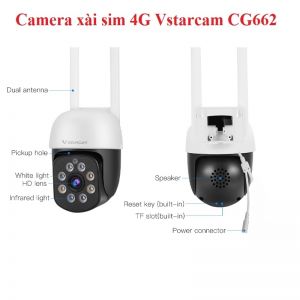 Camera Dùng Sim 4G VSTARCAM CG662 3MP Xoay 360 Độ