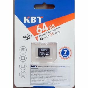 Thẻ Nhớ Micro SD KBT 64GB 95Mb/S Box Class10 - Chính hãng