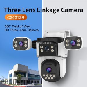 Camera Wifi Ba Mắt Vstarcam CS621SR 3 Khung Hình Xem Cùng Lúc 3 Hướng - Bảo Vệ 360 Độ