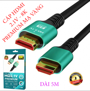 CÁP HDMI PREMIUM HDTV 8K 2.1V DÂY 5M