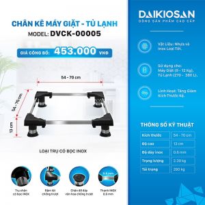 Chân Kệ Máy Giặt, Tủ Lạnh Daikiosan DVCK-00005 Cho Tủ Lạnh 270-380L- Hàng Chính Hãng