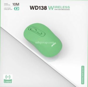 Chuột Máy Tính Không Dây 4D Wireless + Bluetooth JEDEL WD138, 1600DPI (GREEN)