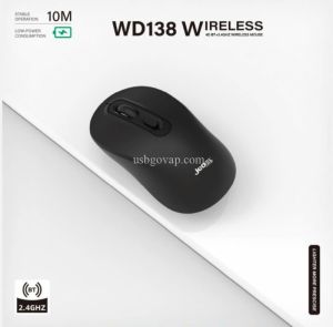 Chuột Máy Tính Không Dây 4D Wireless + Bluetooth JEDEL WD138, 1600DPI (BLACK)