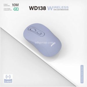 Chuột Máy Tính Không Dây 4D Wireless + Bluetooth JEDEL WD138, 1600DPI (PURPLE)