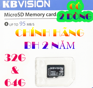 Thẻ Nhớ Micro SD KBVISION Chuyên Camera 64GB, 32GB Chính Hãng